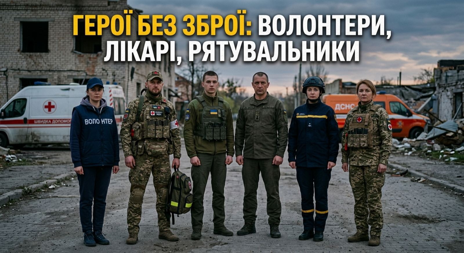 Ви зараз переглядаєте Герої без зброї: волонтери, лікарі, рятувальники